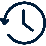 An icon of a clock with a circular arrow around it, symbolizing time or a time-related concept.