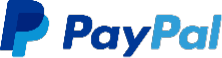 PayPal logo featuring a stylized 'P' and the name 'PayPal' in blue.