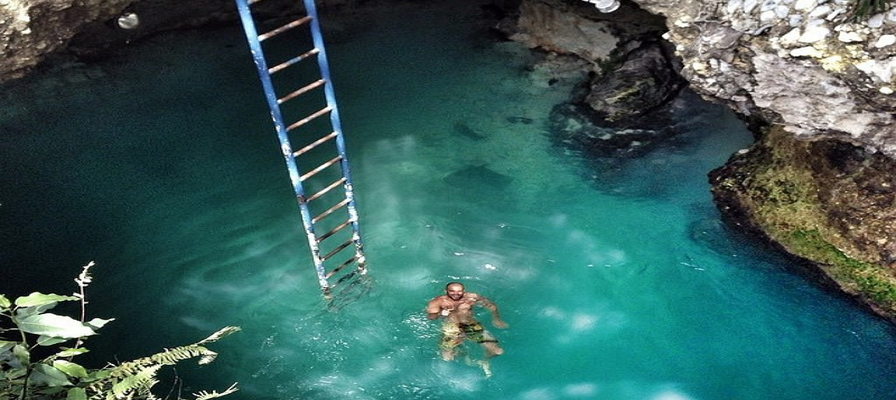 10. Visit the Blue Hole Mineral Spring