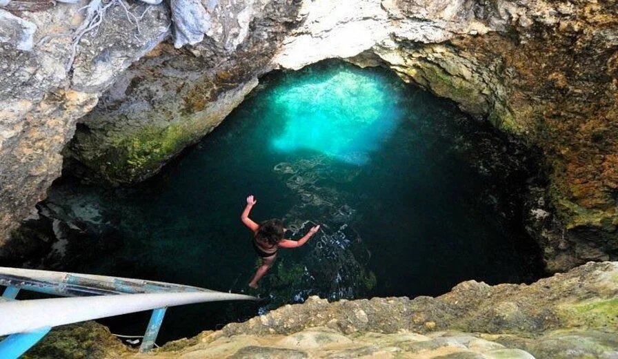 3. Explore the Blue Hole Mineral Spring
